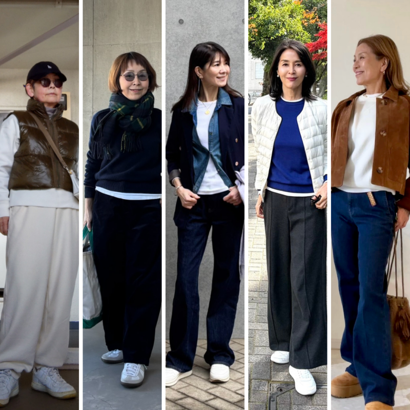 【60代ファッション】やっぱりユニクロではパンツを買っている。素敵世代・5人の愛用ボトムス