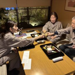 かみのやま温泉『名月荘』にてビールで乾杯