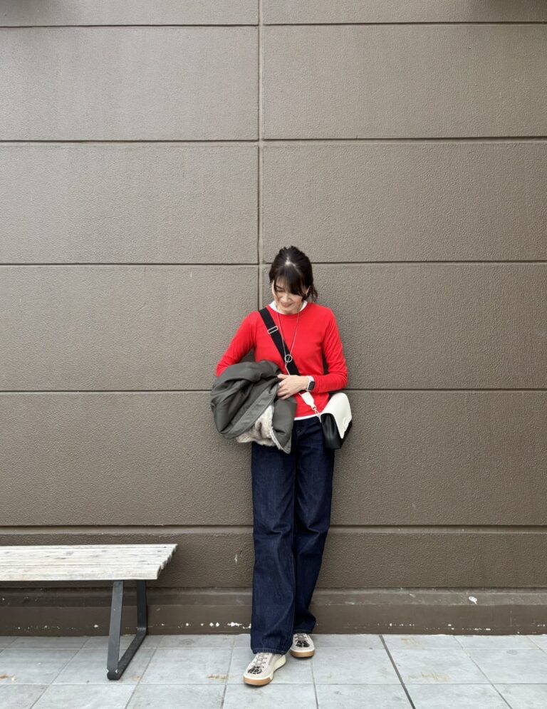 fumiさん_ワイドストレートジーンズ/丈長め2