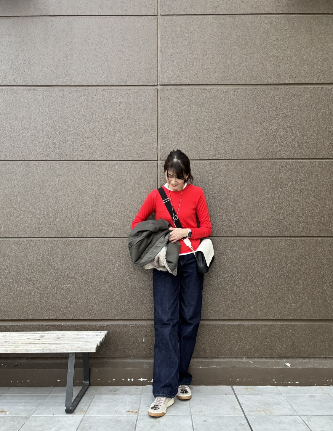 fumiさん_ワイドストレートジーンズ/丈長め2