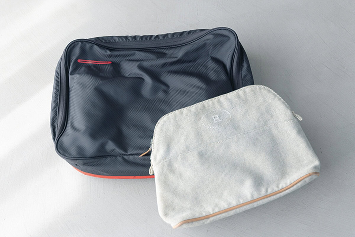 ポーチに分けて収納すれば旅支度も早くて楽