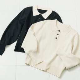 デイリーで楽しめる洗えるニットポロ