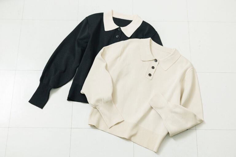 デイリーで楽しめる洗えるニットポロ