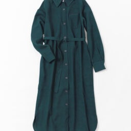 縦長シルエットがハンサムなシャツワンピ