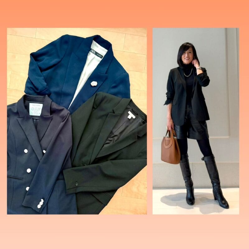 【60代おしゃれ】「H&M」や「ザラ」を愛用！素敵ブロガー豊田真由美さんの「ジャケット」を使った年末のお出かけコーデ2選