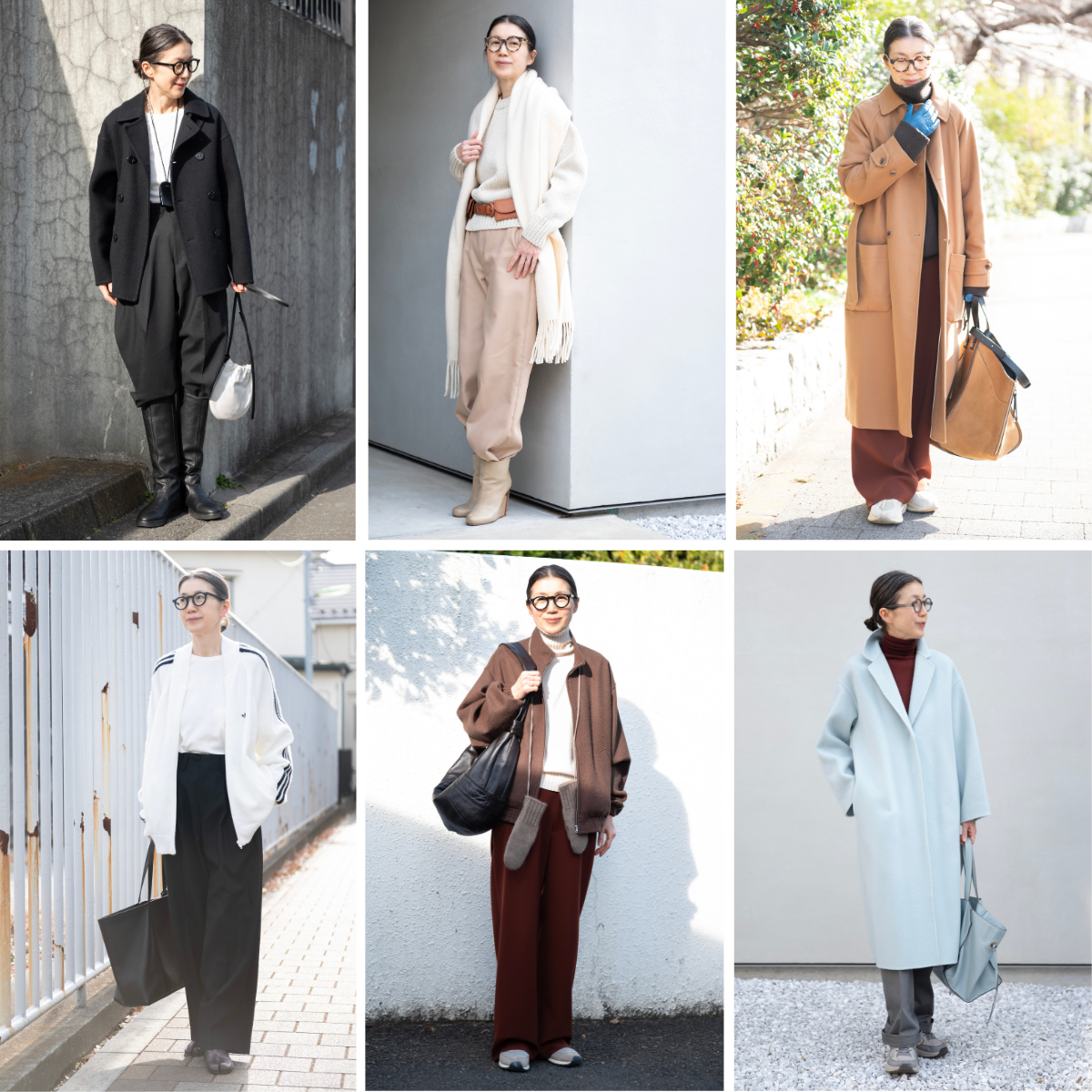 【50代冬コーデ】シンプルな着こなしをぐっと洗練させるには?「差し色」「小物」使いで叶う洒落見えコーデ6選