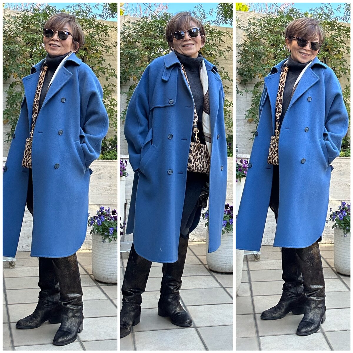 kotokoさん26年1月ブログ_ブルーコートコーデ