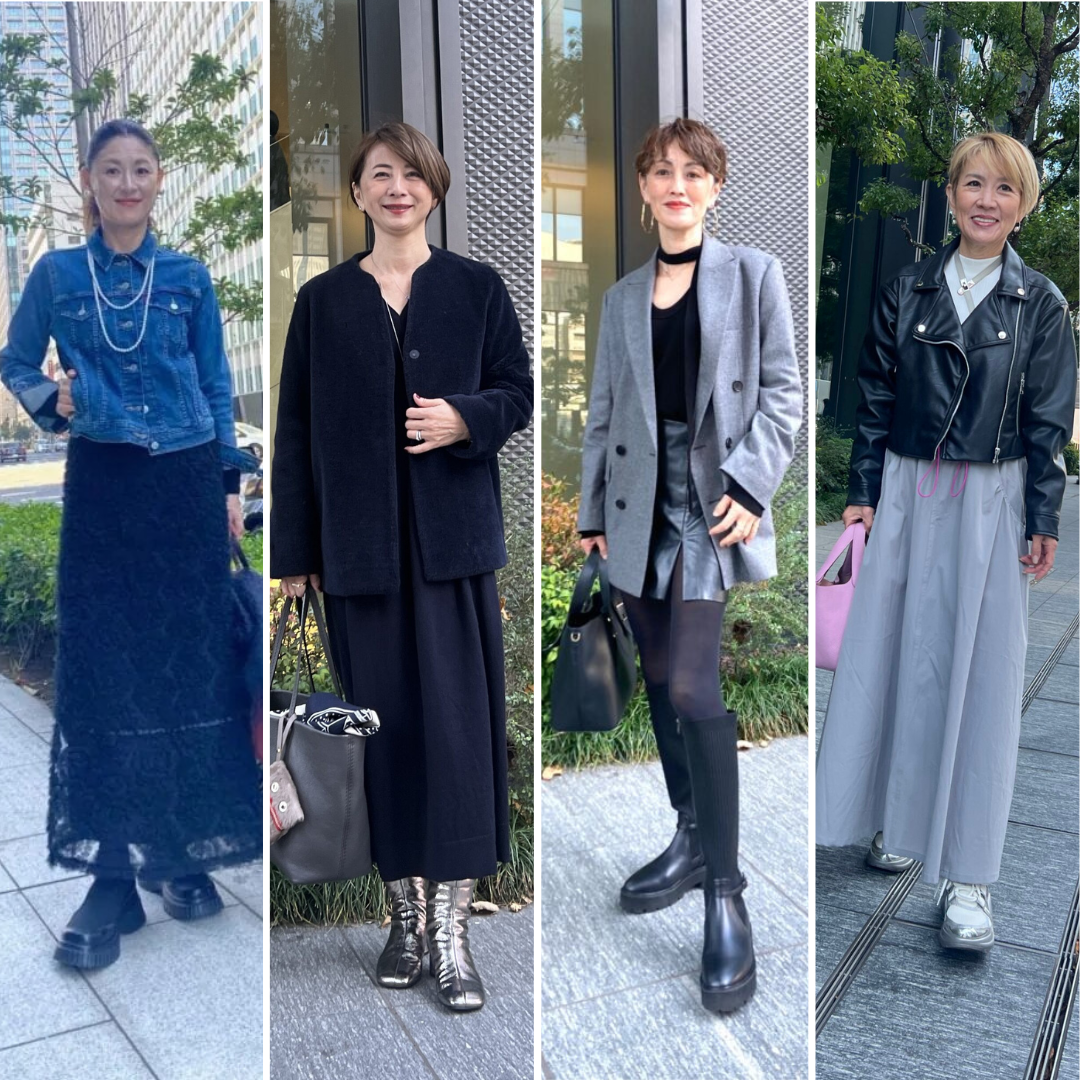 年を重ねてからのスカートコーデ