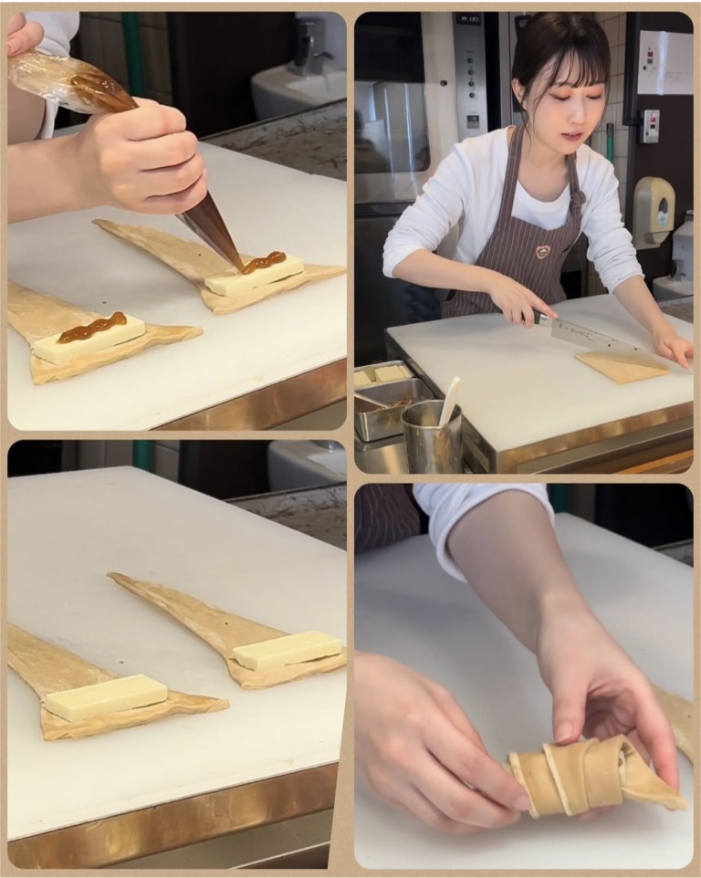 テストキッチンでは普段は見られない成形や焼き上げの様子も拝見できます。