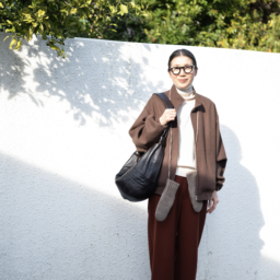 トレンドの「ブラウン×白」でカジュアルな中にも品のある大人の雰囲気に！【Day4】