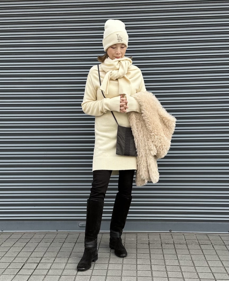 26_2月MOTOMIさんブログ_ユニクロヒートテックウルトラストレッチレギンスパンツコーデ