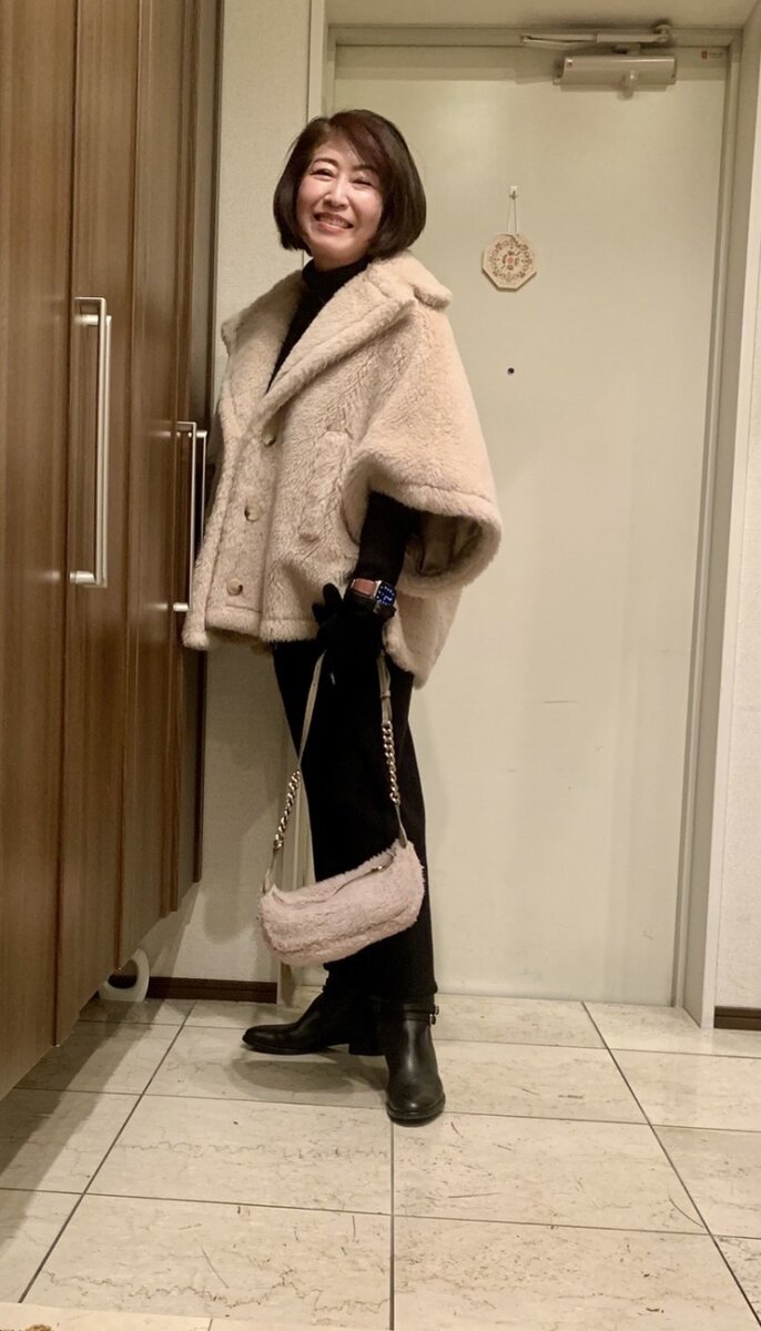 26年1月ブログ長谷川祐子さん_お出かけコーデ