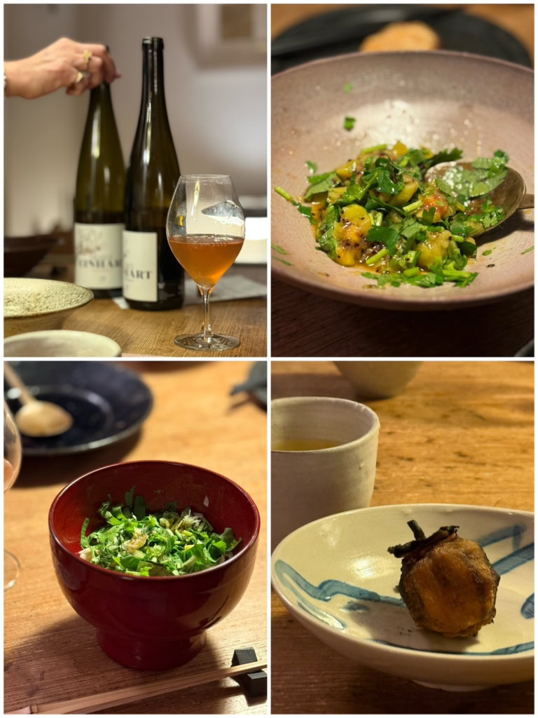 鹿児島の野口悦士さんの工房見学後の、心のこもったディナー