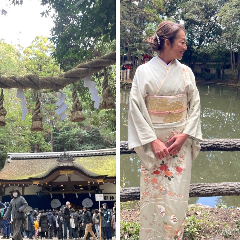【60代ライフスタイル】日本最古といわれる「大神神社」へ着物で初詣♡