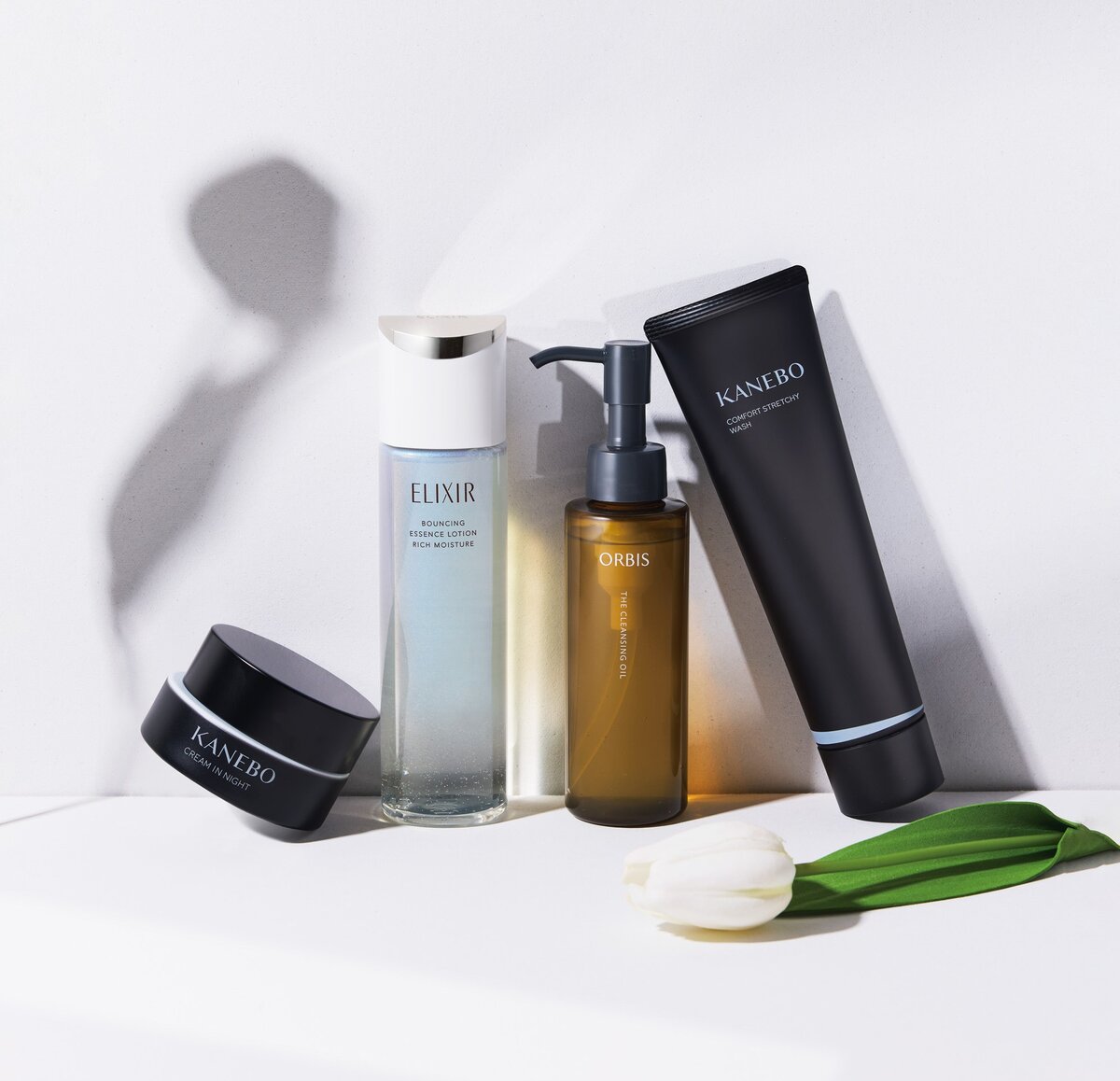 KANEBOコンフォート ストレッチィ ウォッシュⅡ、オルビス ザ クレンジング オイル、エリクシール リフトモイスト ローション  ba、KANEBOクリーム イン ナイトⅡ