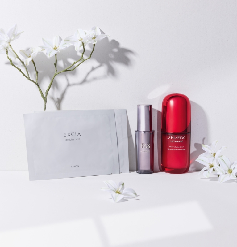 SHISEIDO アルティミューン パワライジング セラム、FAS ザ ブラック リフト アイ クリーム、アルビオン エクシア クリニシャス デイズ