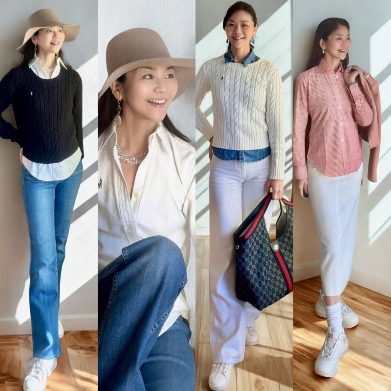 【50代ファッション】春はすぐそこ!決め手はオールシーズン使える「ポロ・ラルフローレン」