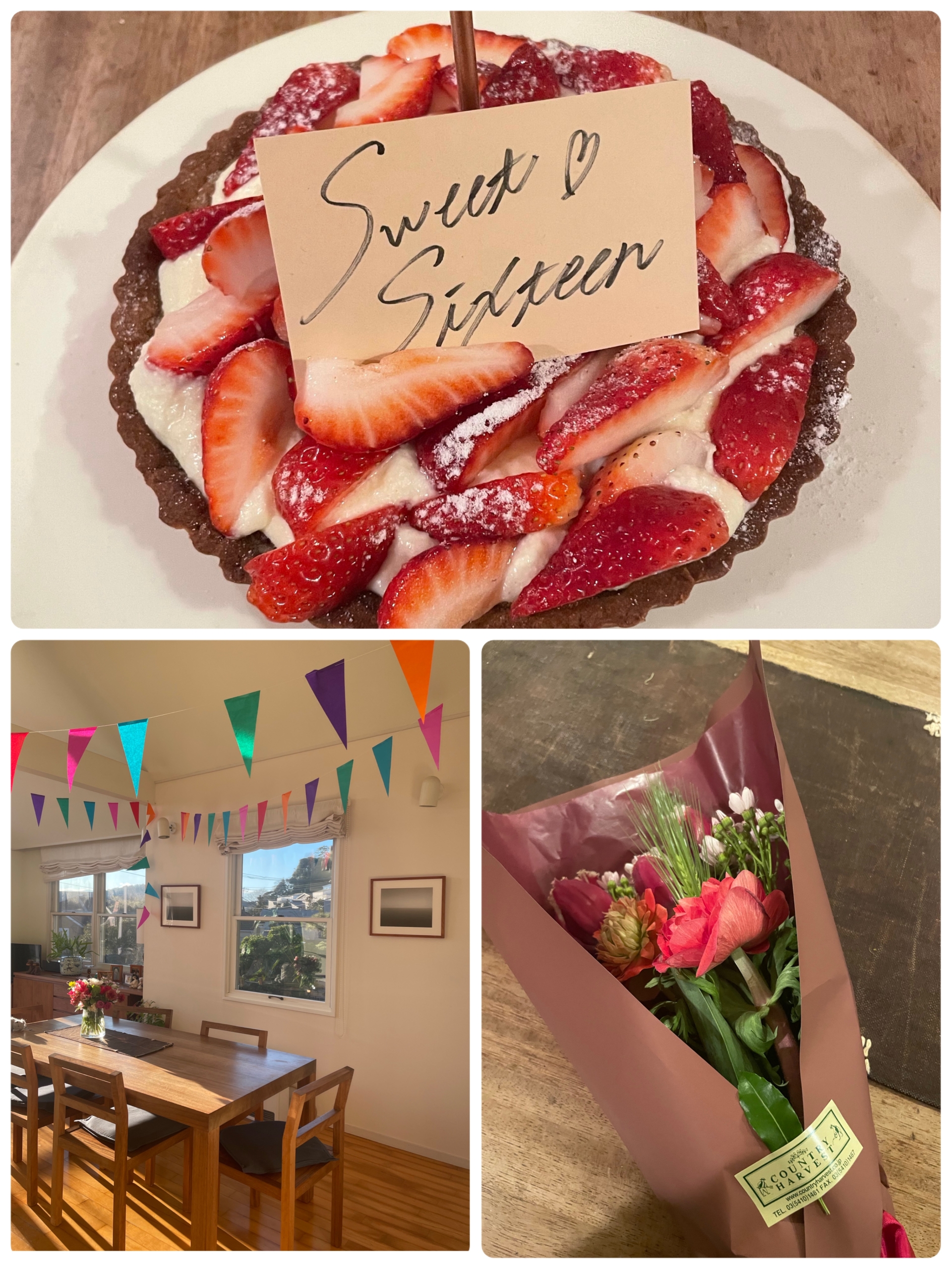 娘さん作の還暦お祝いケーキ