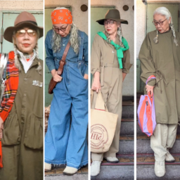 島崎真代さんの春の差し色コーデ