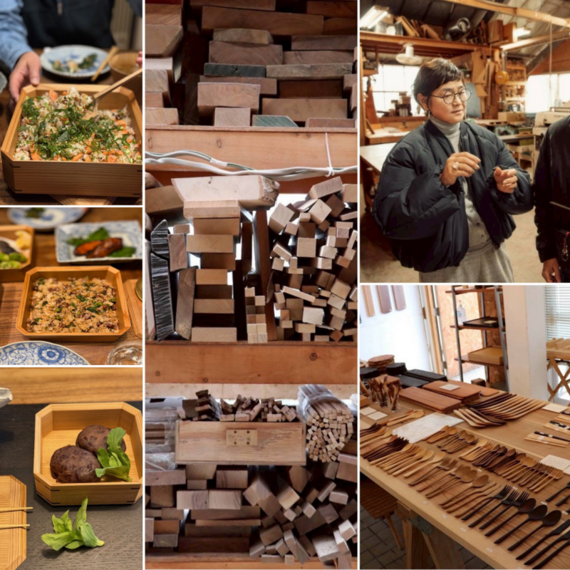 【60代ブログ】大人の社会科見学・福岡県糸島編!「木工家・酒井航さん」の工房でぬくもりのある木のテーブルウェアが作られる様子を見学!