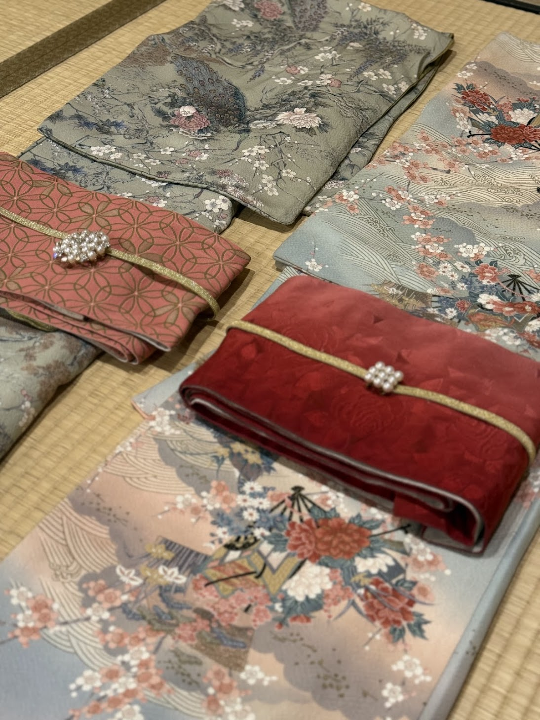 今回レンタルした着物。二人でイメージを合わせました。