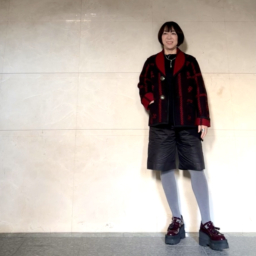 2026_2月上林さんブログ_古着ジャケットのショートパンツコーデ