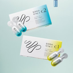 SOFINA SYNC+ 角層シンクロチューナー C2、同 C1（ともにMy Kao Mall専用品） 各0.6㎖×60包 各 ¥7,700（編集部調べ）／ともに花王【1/14発売】