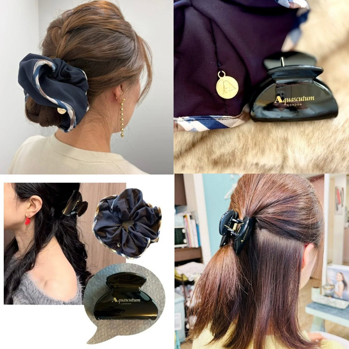 GLOW3月号好評発売中!【アクアスキュータム】の品格ヘアアクセサリー2点セット