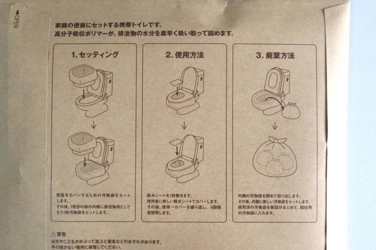 使い方も袋に記載されている