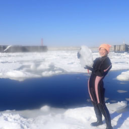 北海道　知床　ウトロ　流氷ウォーク