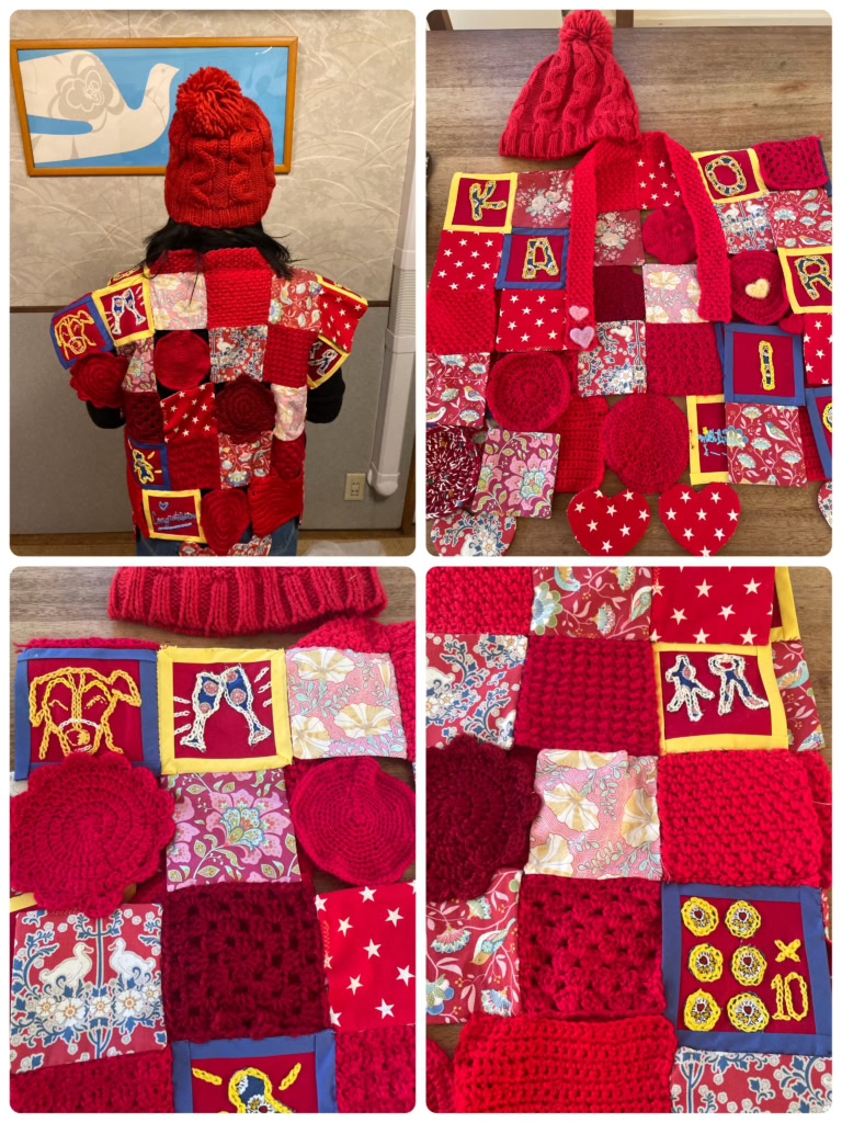 還暦祝いにいただいた手作りちゃんちゃんこ