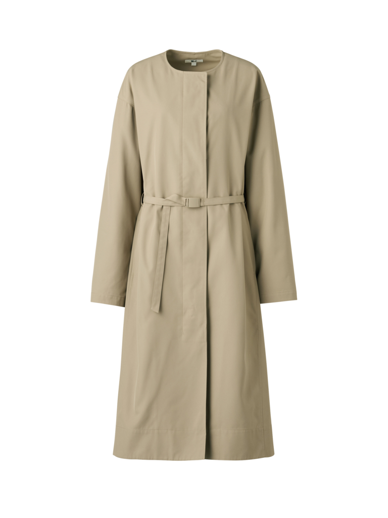 ノーカラーロングコート リラックスフィット ¥7,990