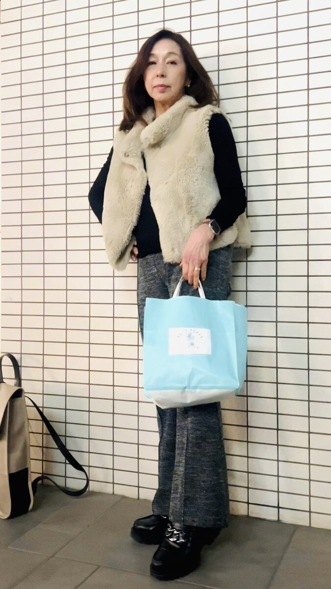 大谷りえ子さんの着こなし