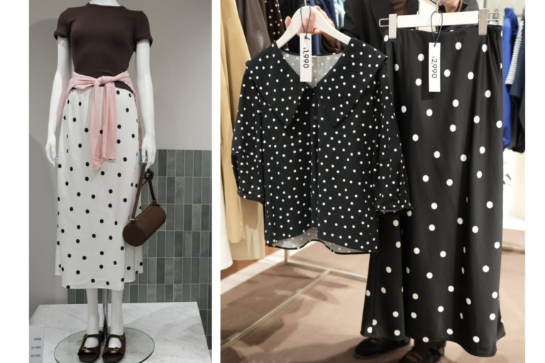 GU26春夏展示会_フレンチプレッピーなドット柄アイテム