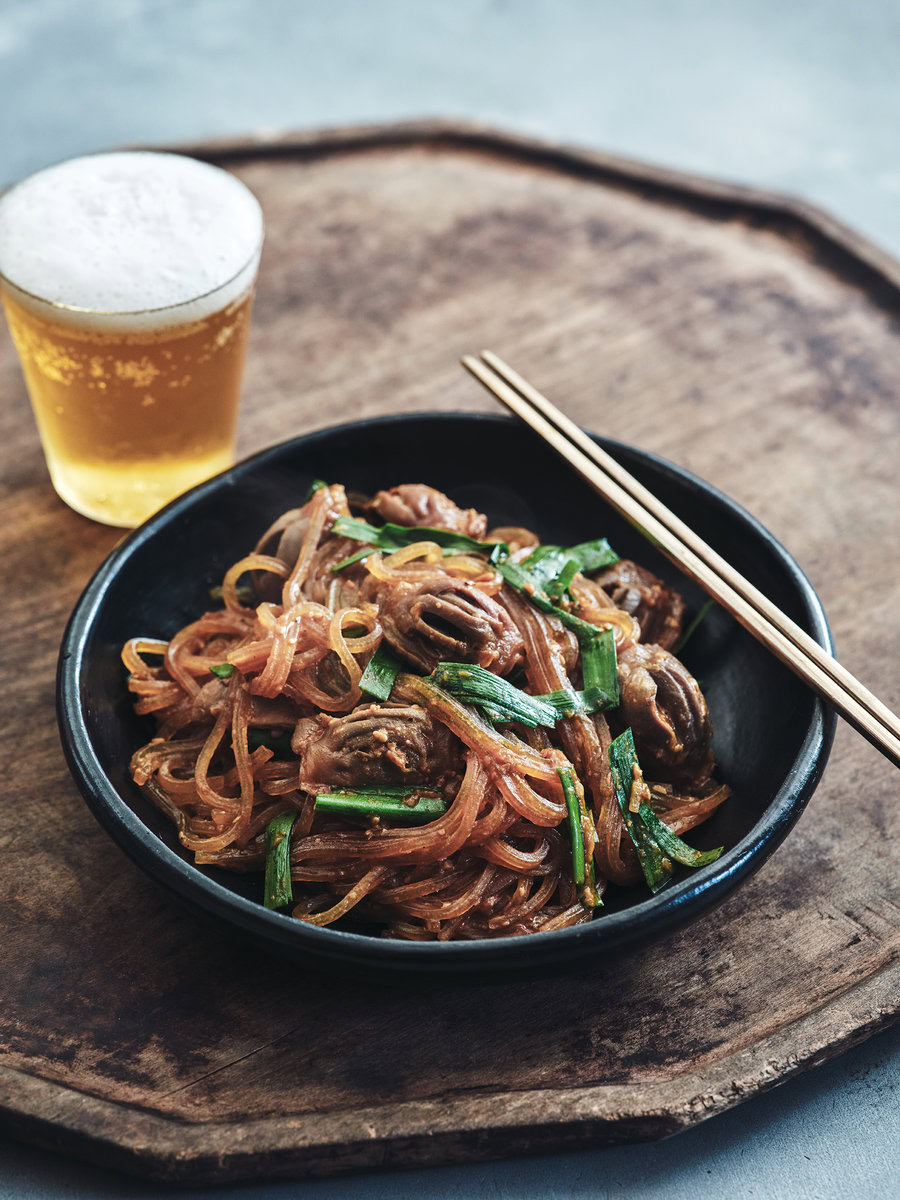 春雨と砂肝の韓国煮