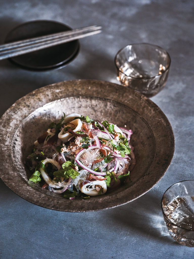 いかとひき肉の春雨のサラダ