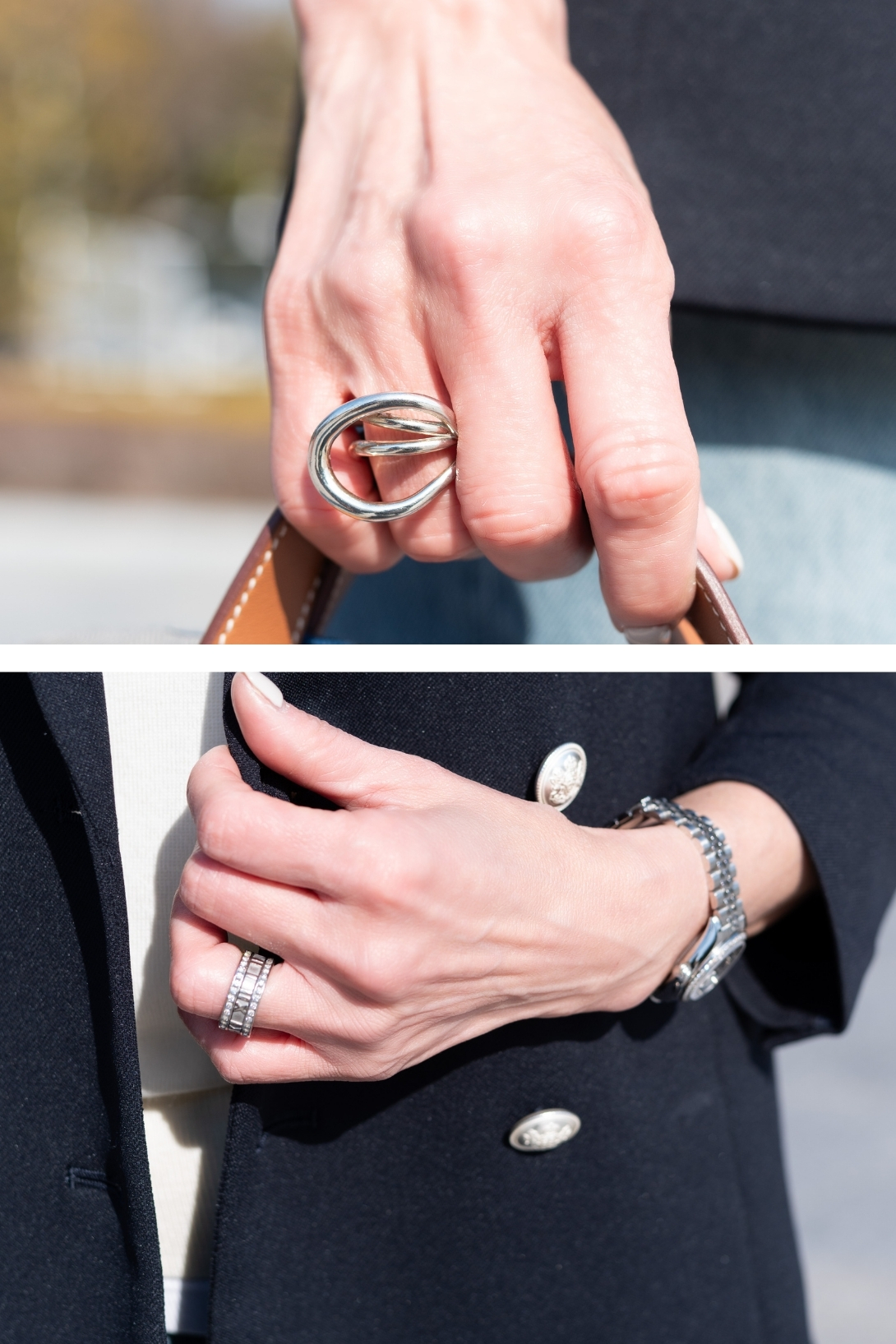 50代６日間コーデ_デニム編「DAY1」_ホワイトゴールドアイテム