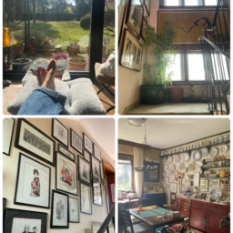 画家だった奥様の絵が所狭しと飾られています