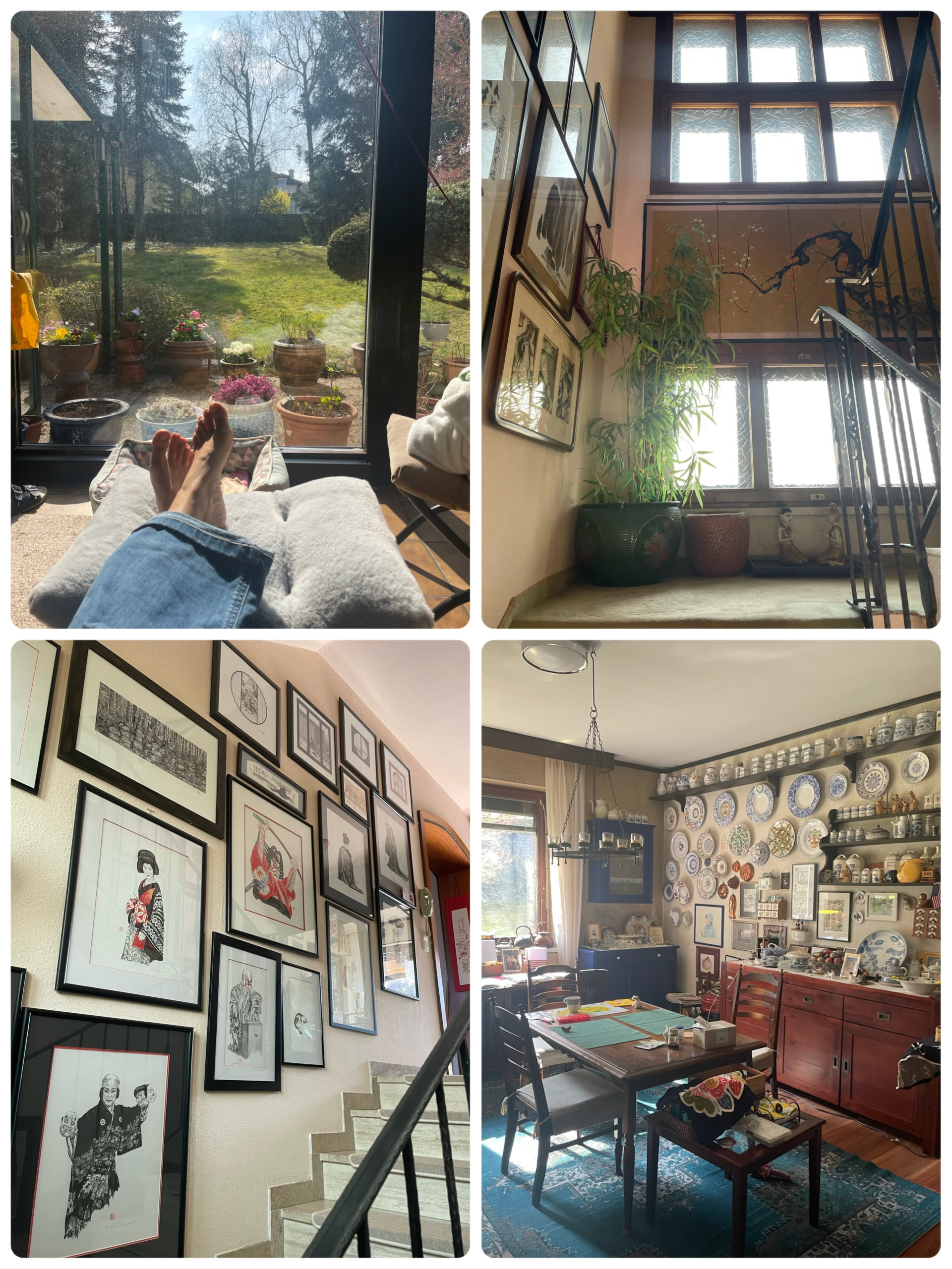 画家だった奥様の絵が所狭しと飾られています