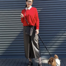 26年4月MOTOMIさんブログ_ZARAのエコレザースカートで大人っぽく決まる春コーデ