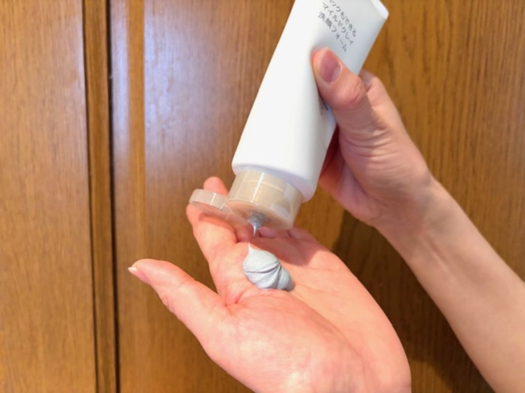 パックもできるマイルドクレイ洗顔フォーム150ｇ￥990／無印良品