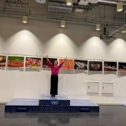 現在の表彰台に乗ってみました。