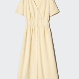 UNIQLO and COMPTOIR DES COTONNIERS リネンブレンドVネックワンピース