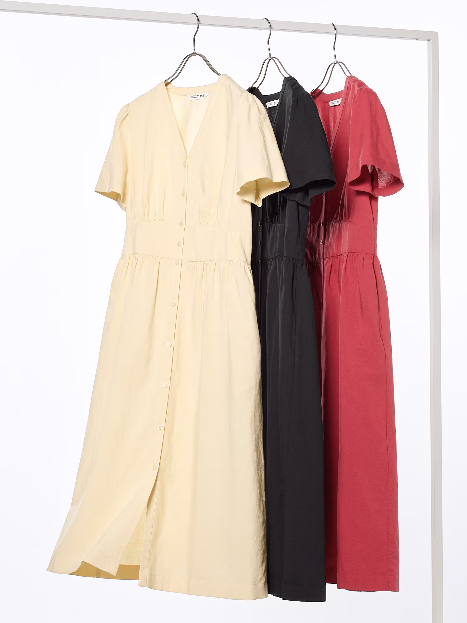 UNIQLO and COMPTOIR DES COTONNIERS リネンブレンドVネックワンピース