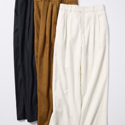 UNIQLO and COMPTOIR DES COTONNIERS リネンブレンドストレートパンツ