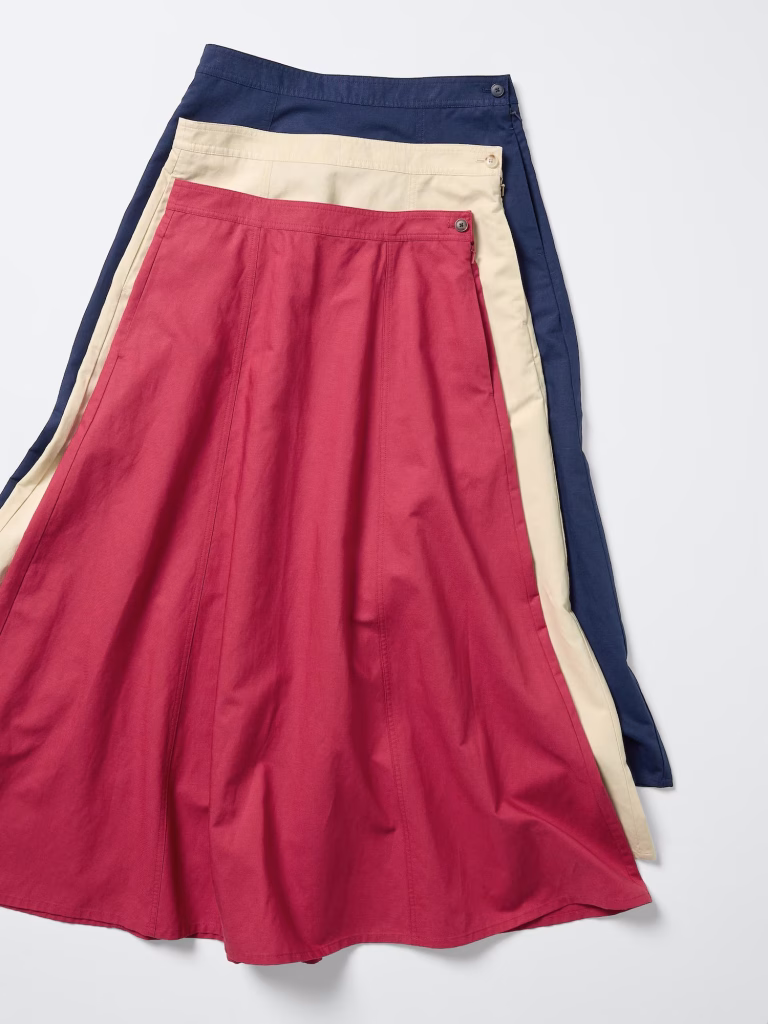 UNIQLO and COMPTOIR DES COTONNIERS リネンブレンドフレアスカート