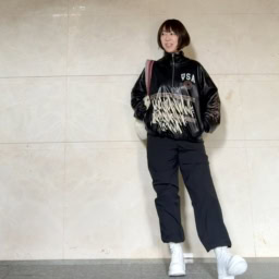 26年3月上林さんブログ_ 白ブーツ×イージーパンツコーデ