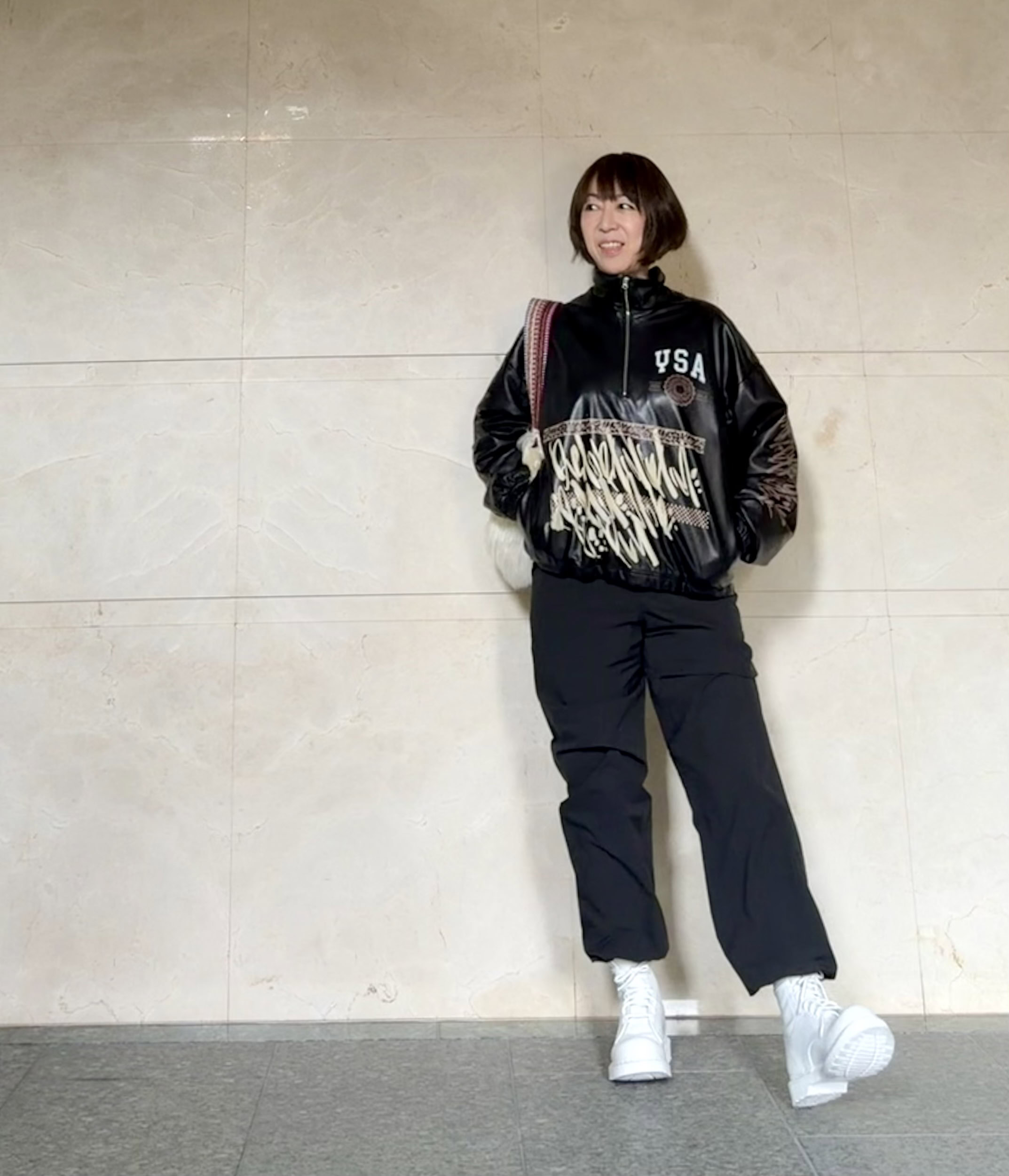 26年3月上林さんブログ_ 白ブーツ×イージーパンツコーデ