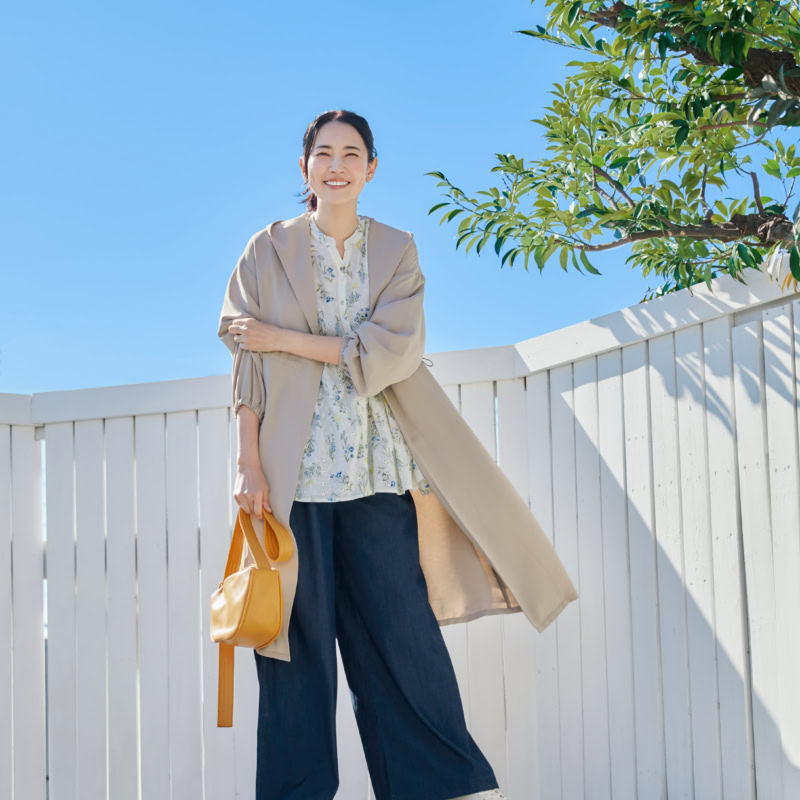 【ファッションセンターしまむら】大人に人気のカラー、ブルーを使ったコーディネートが素敵!嬉しい機能満載!hareiroで始める春のおでかけファッション【50代60代ファッション】