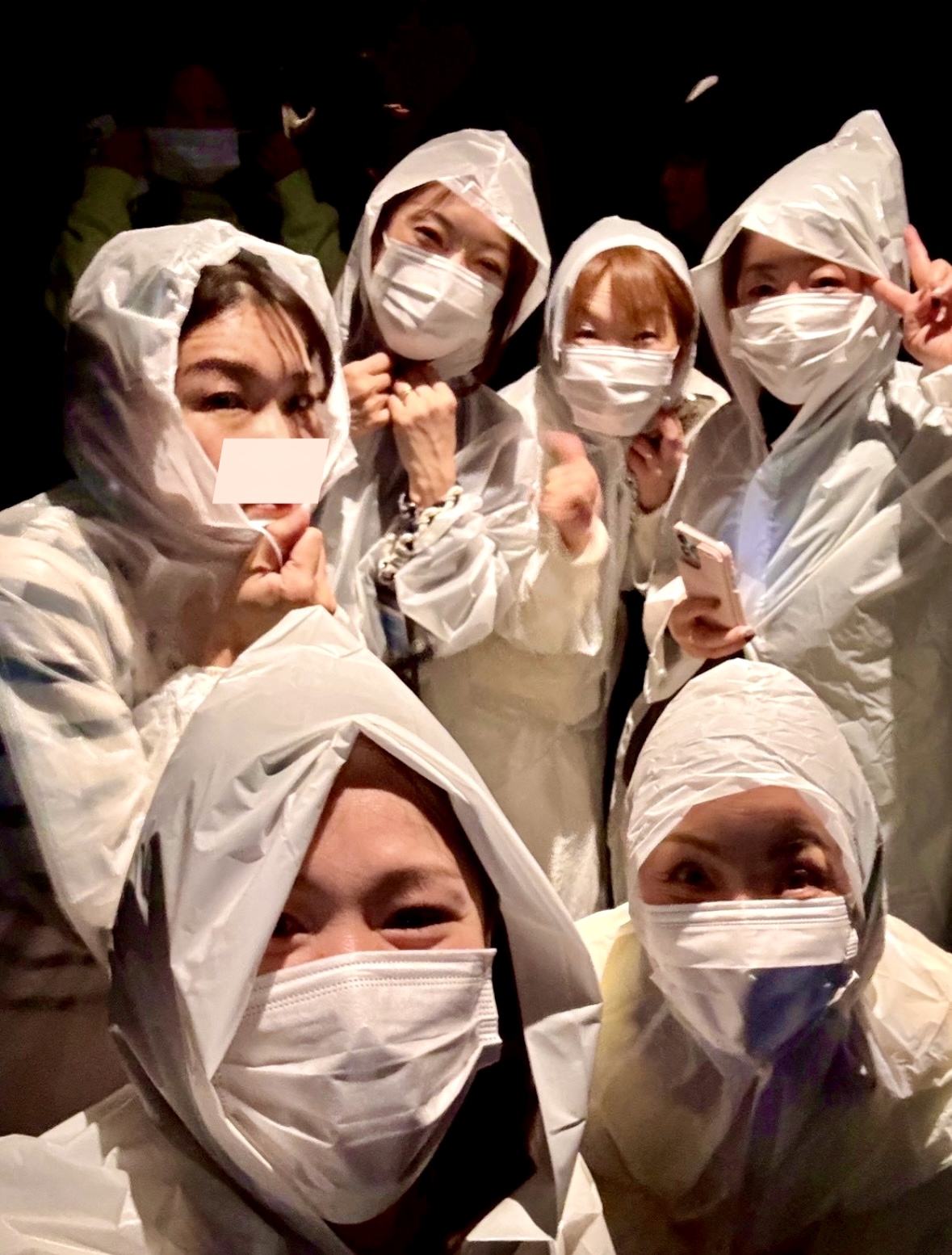 レインコートを着たところ